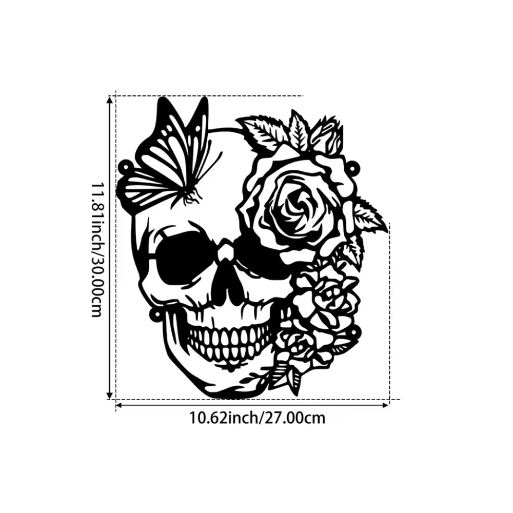 Skull Metal Wall Art Decor