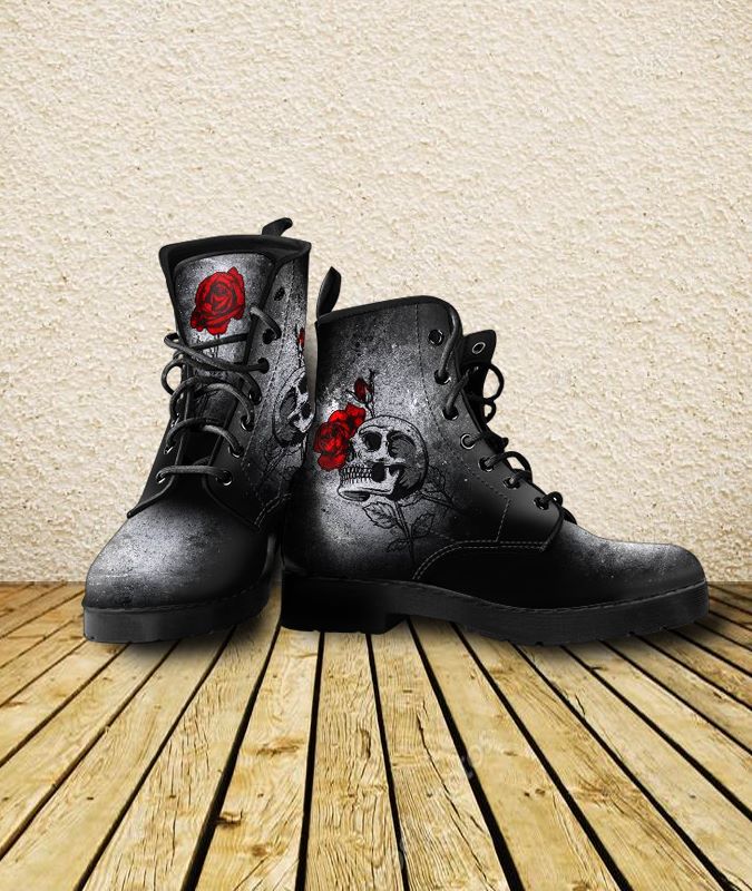 Skullistic Death Rose Boots