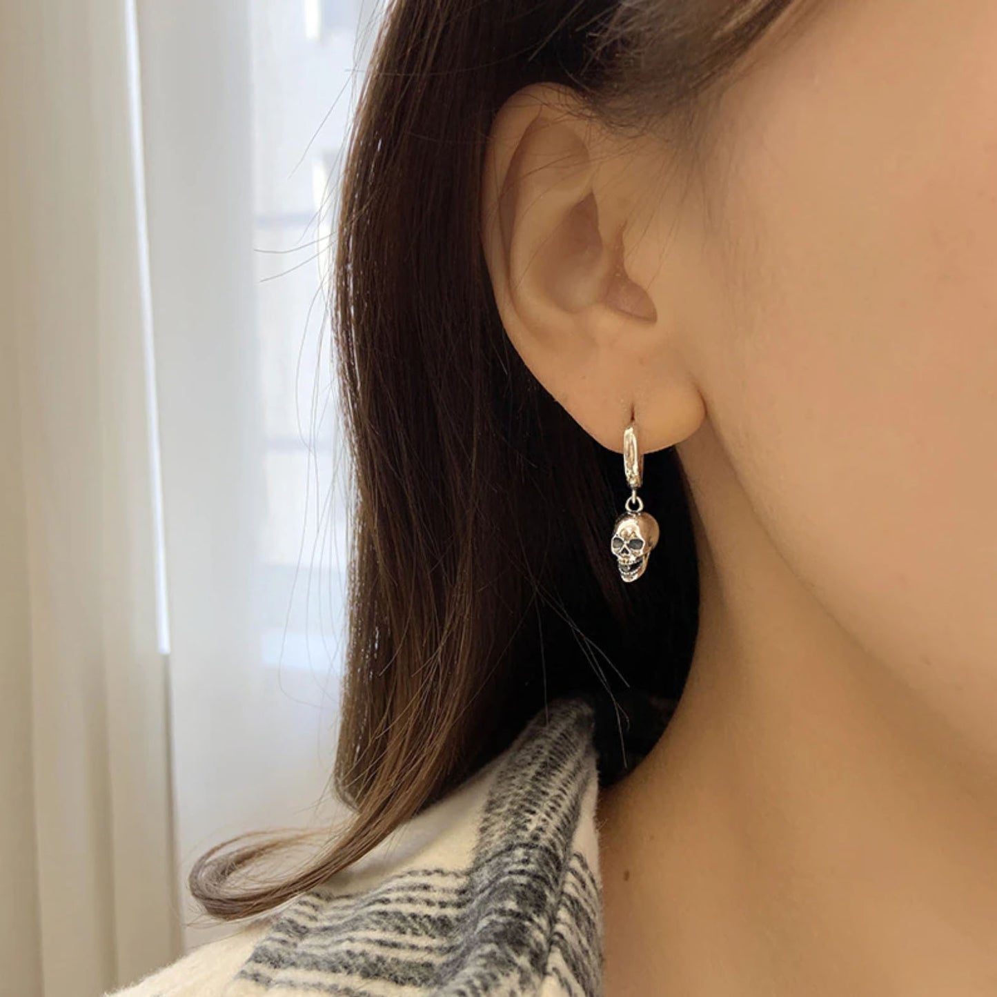 Zapps Little Skull Hoop Earrings