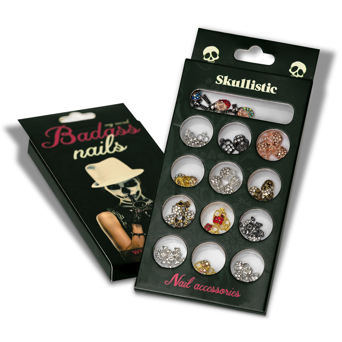 Skulls Nail Decoration Accessories Set