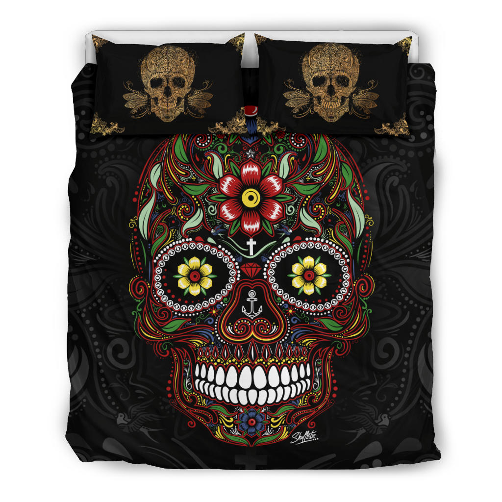 Sugar Skull and Golden Skull Pillows