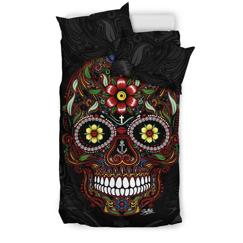 Calavera Sugar Skull Duvet Cover Set