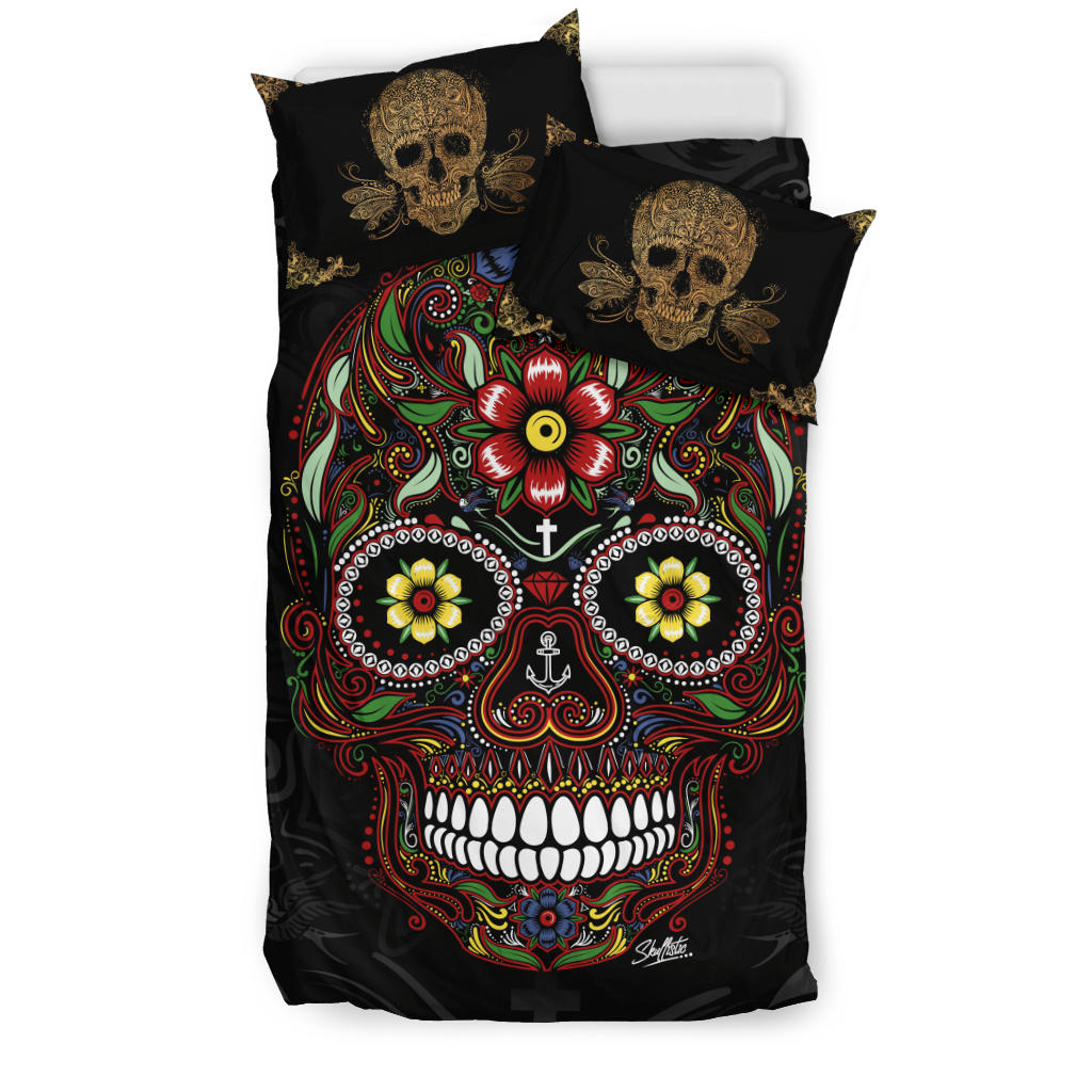 Sugar Skull and Golden Skull Pillows