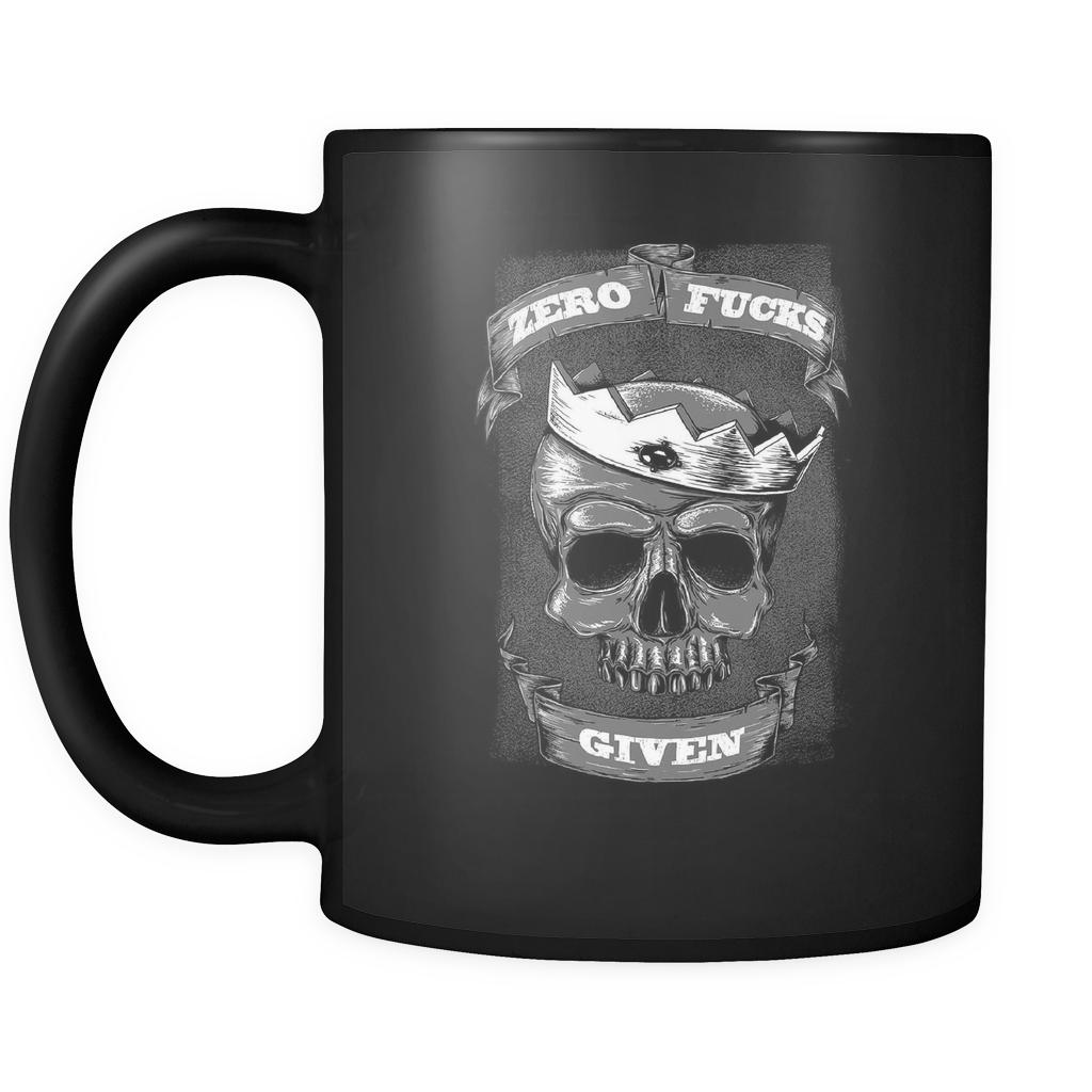Zero F***s Given Black Mug