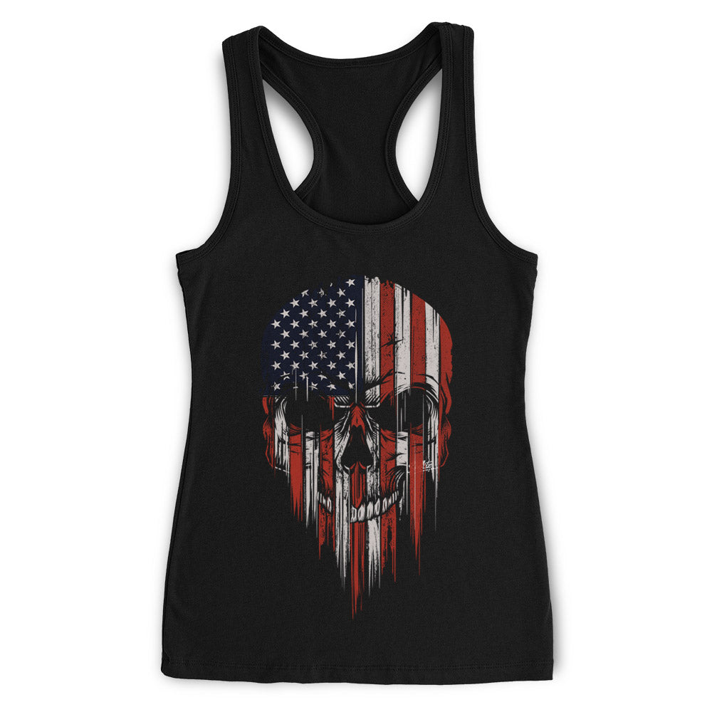 USA Flag American Skull Patriotic Apparel