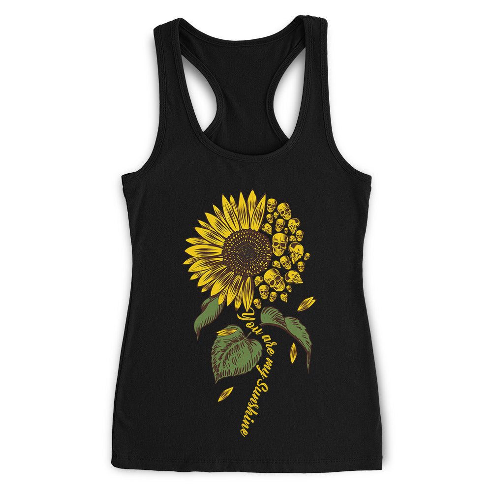 You Are My Sunshine Sunflower Skull Apparel