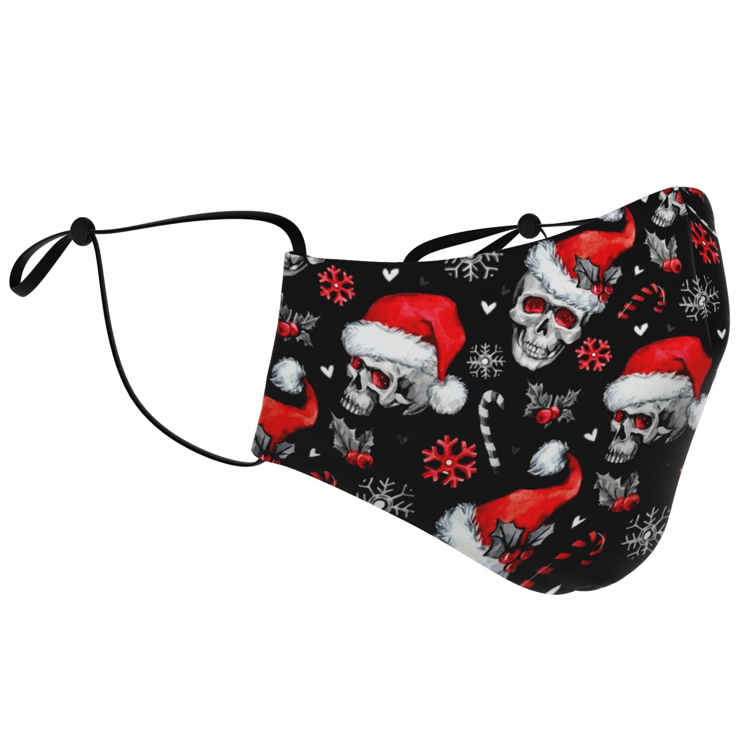 Santa Skulls Christmas Face Mask