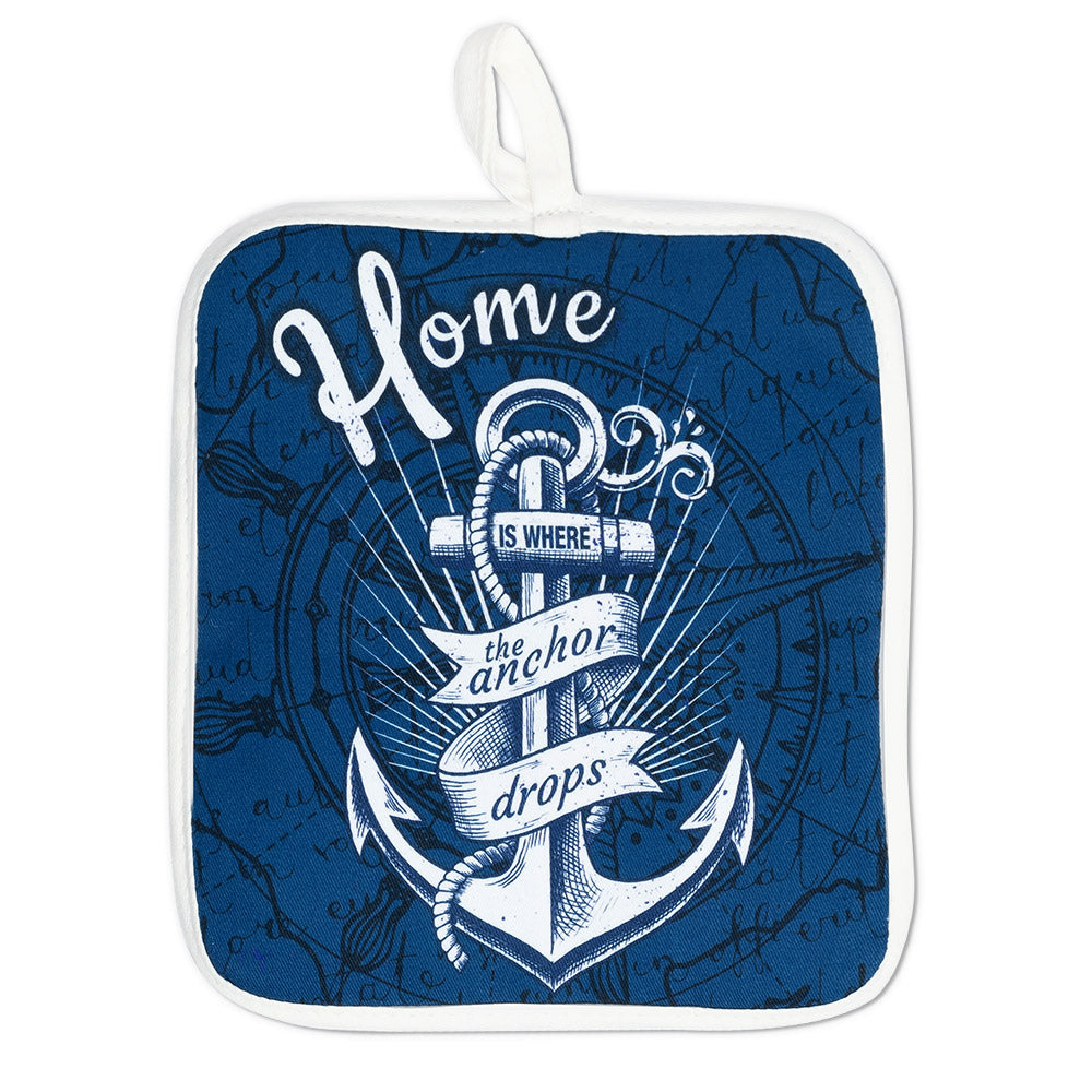 Nautic Home Navy Oven Potholder  back