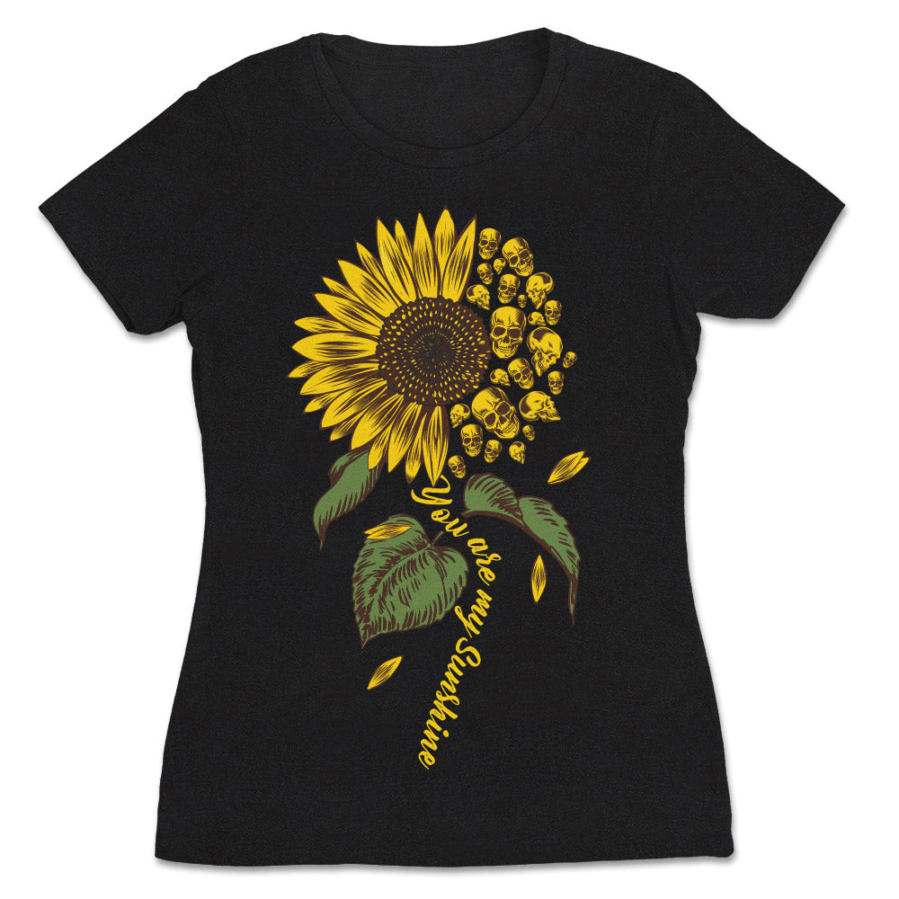 You Are My Sunshine Sunflower Skull Apparel