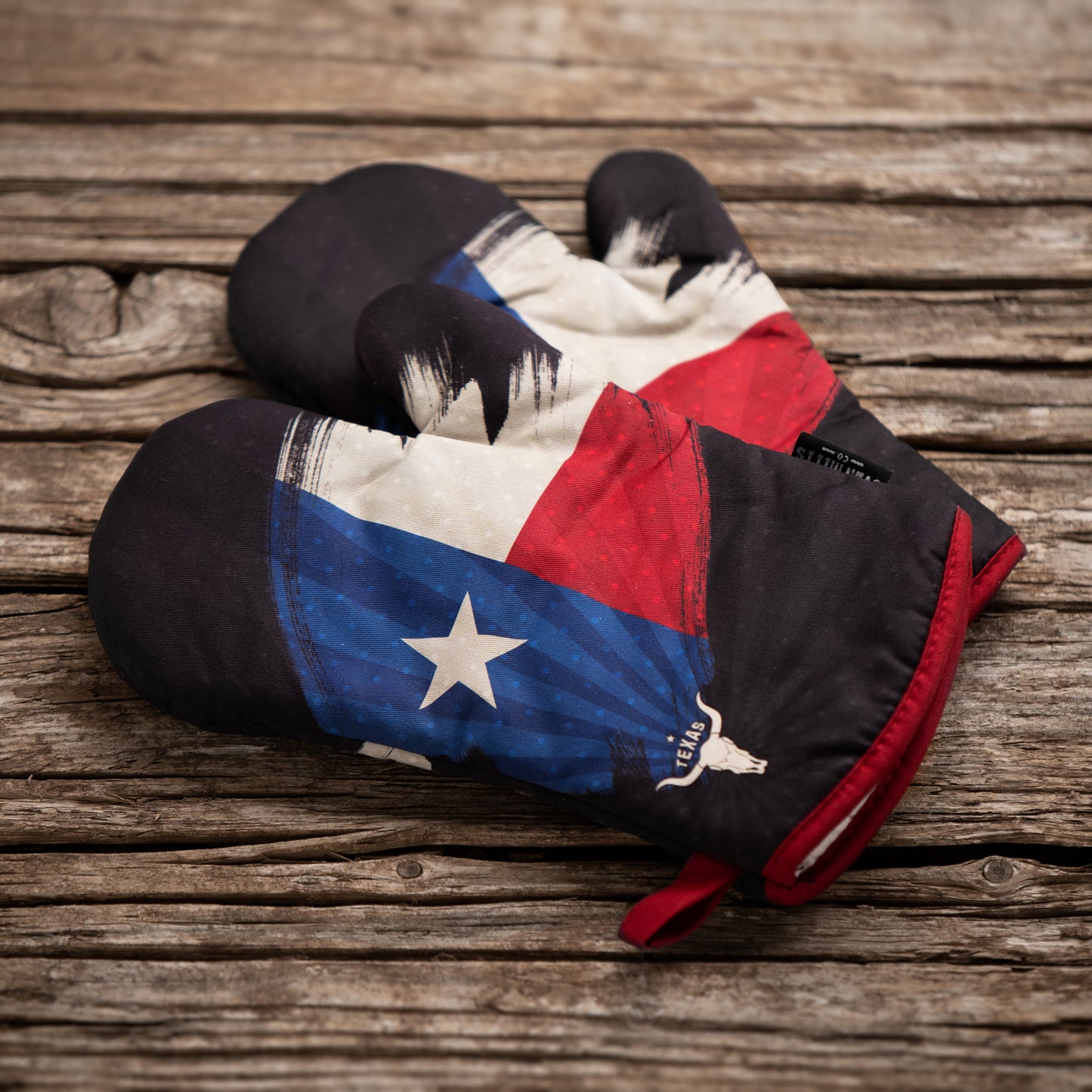 Texas Flag Oven Mitts And Pot Holder Set