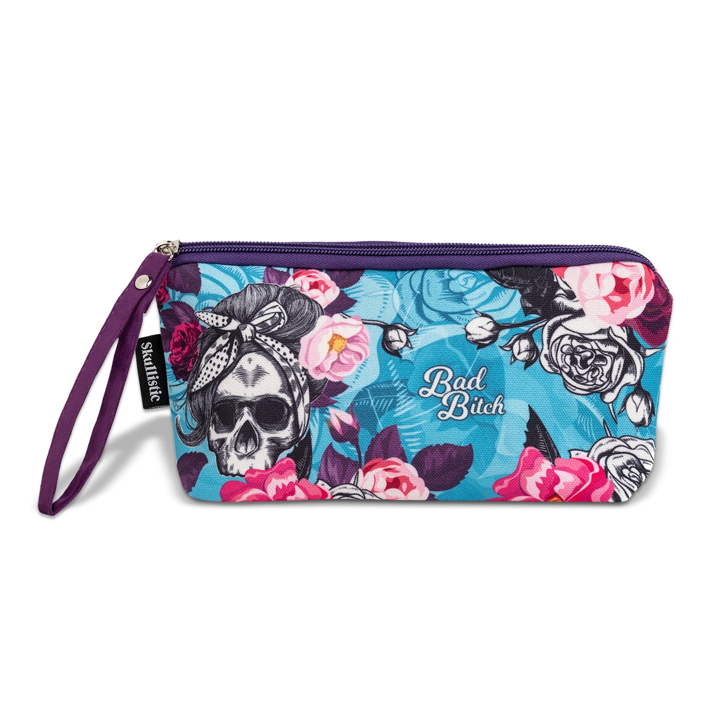 BB Flower Skull Makeup Bag