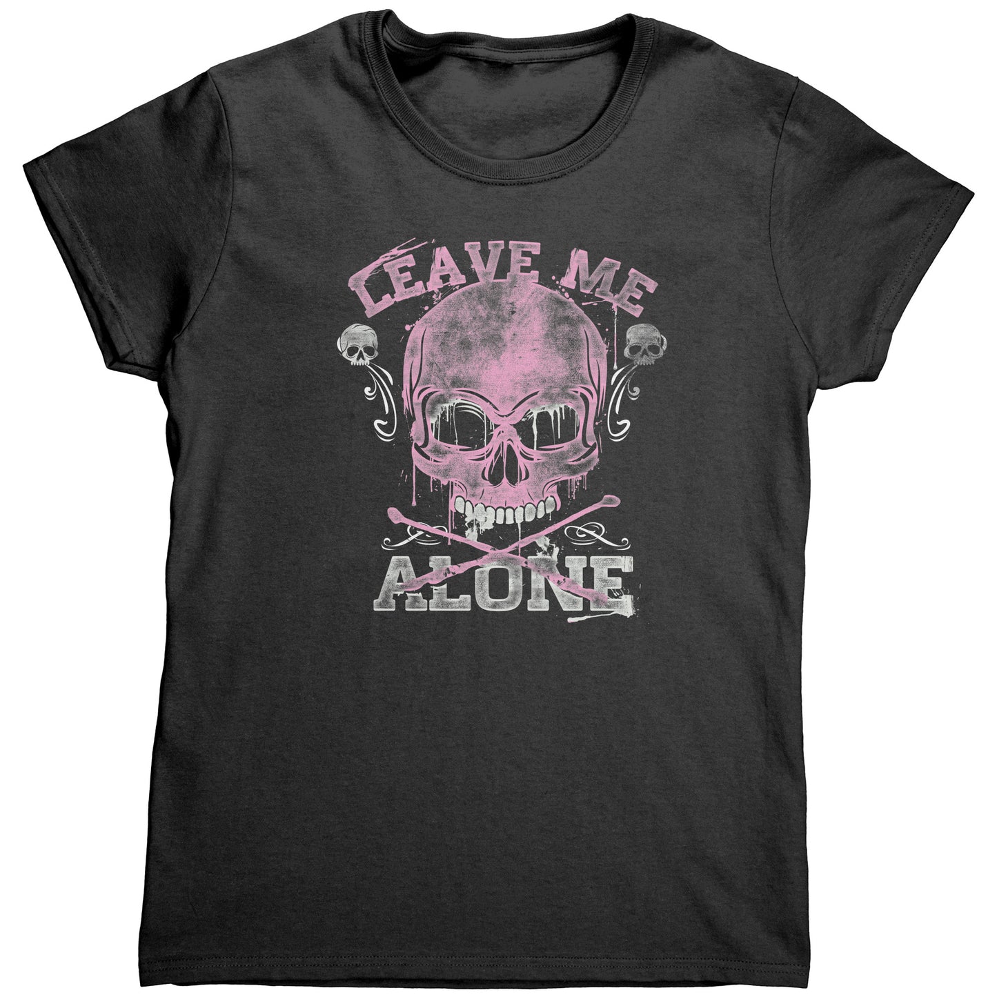 Leave Me Alone Skull Pink