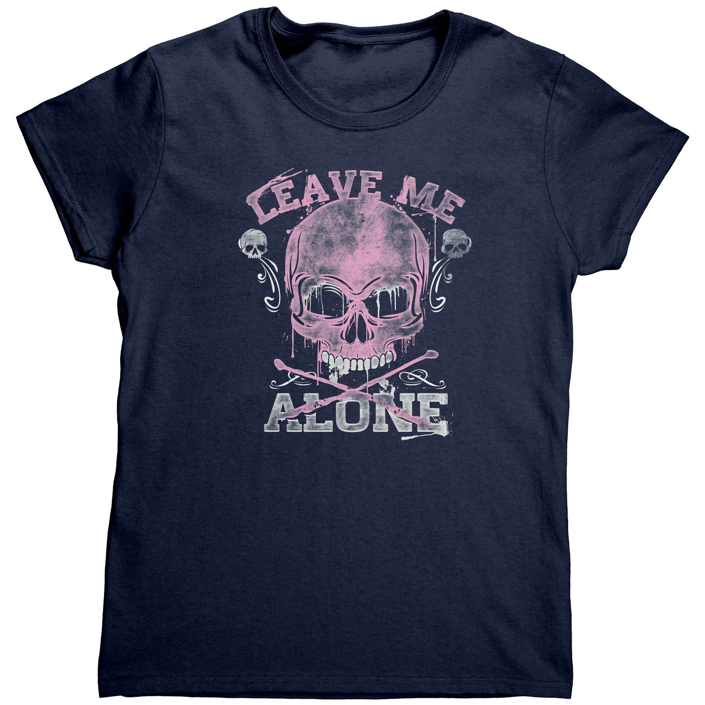 Leave Me Alone Skull Pink