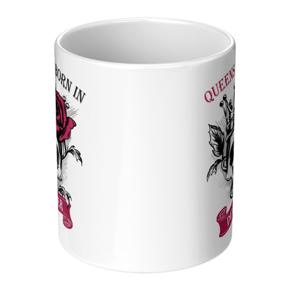 Queens Are Born In December Skull Mug