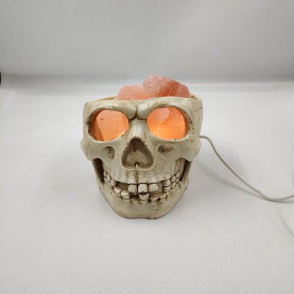 Himalayan Crystal Salt Skull Lamp