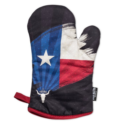 Texas Flag Oven Mitts And Pot Holder Set