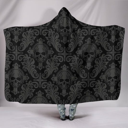Gothic Skull Hooded Blanket
