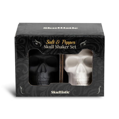 Skullistic Porcelain Skull Salt & Pepper Shaker Set