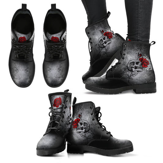 Skullistic Death Rose Boots