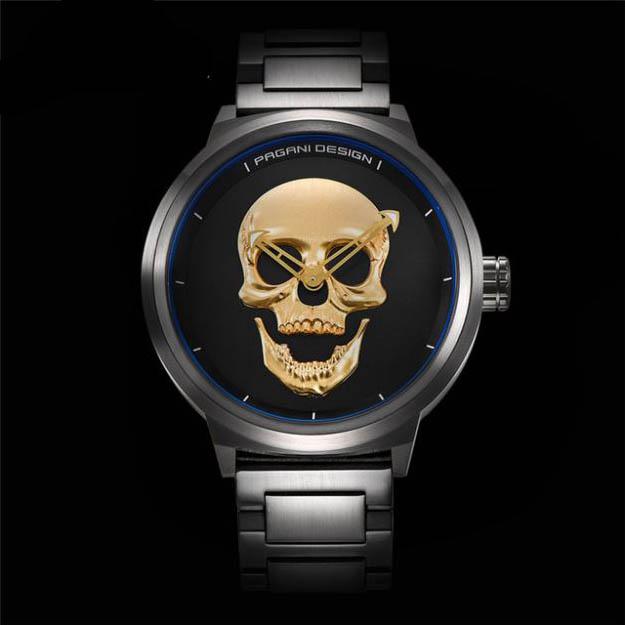 3D Skull Men's Watch