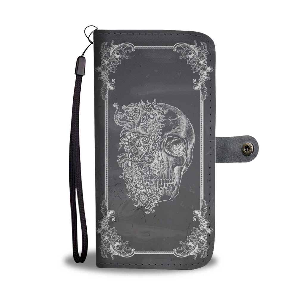 Gothic Skull Phone Wallet Case