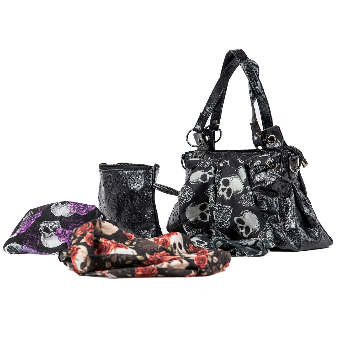 Skullistic Gothic Skull Shoulder Bag Set