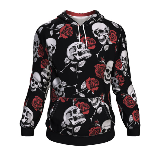 Death Rose Skull All Over Print Unisex Hoodie