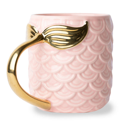 Seas The Day Mermaid Gold Tail Mug