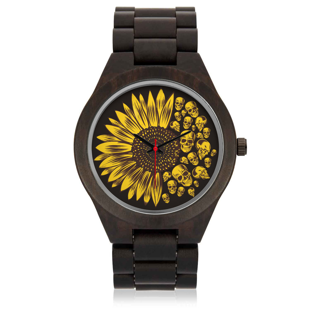 Sunflower You Are My Sunshine Custom Wood Watch