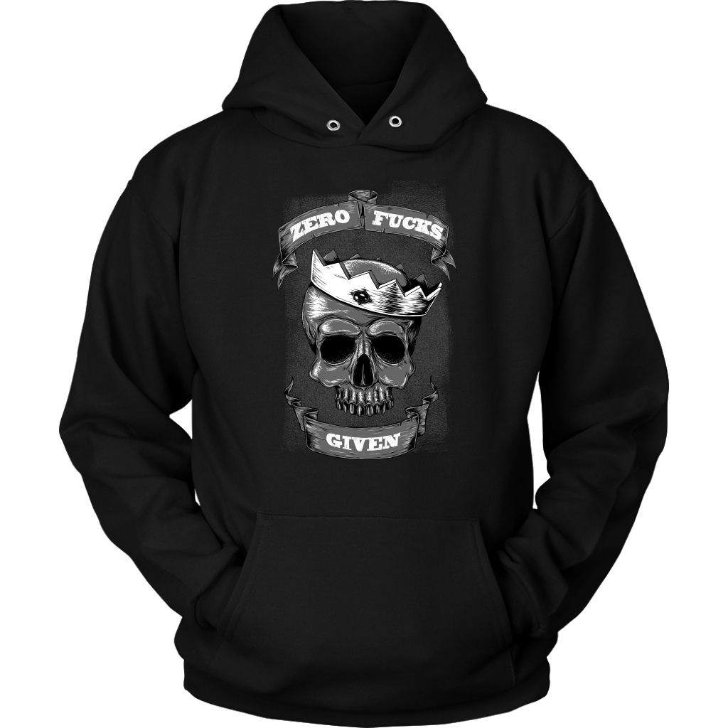 Zero F Given Skull Hoodie Black