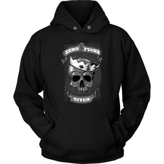 Zero F Given Skull Hoodie Black