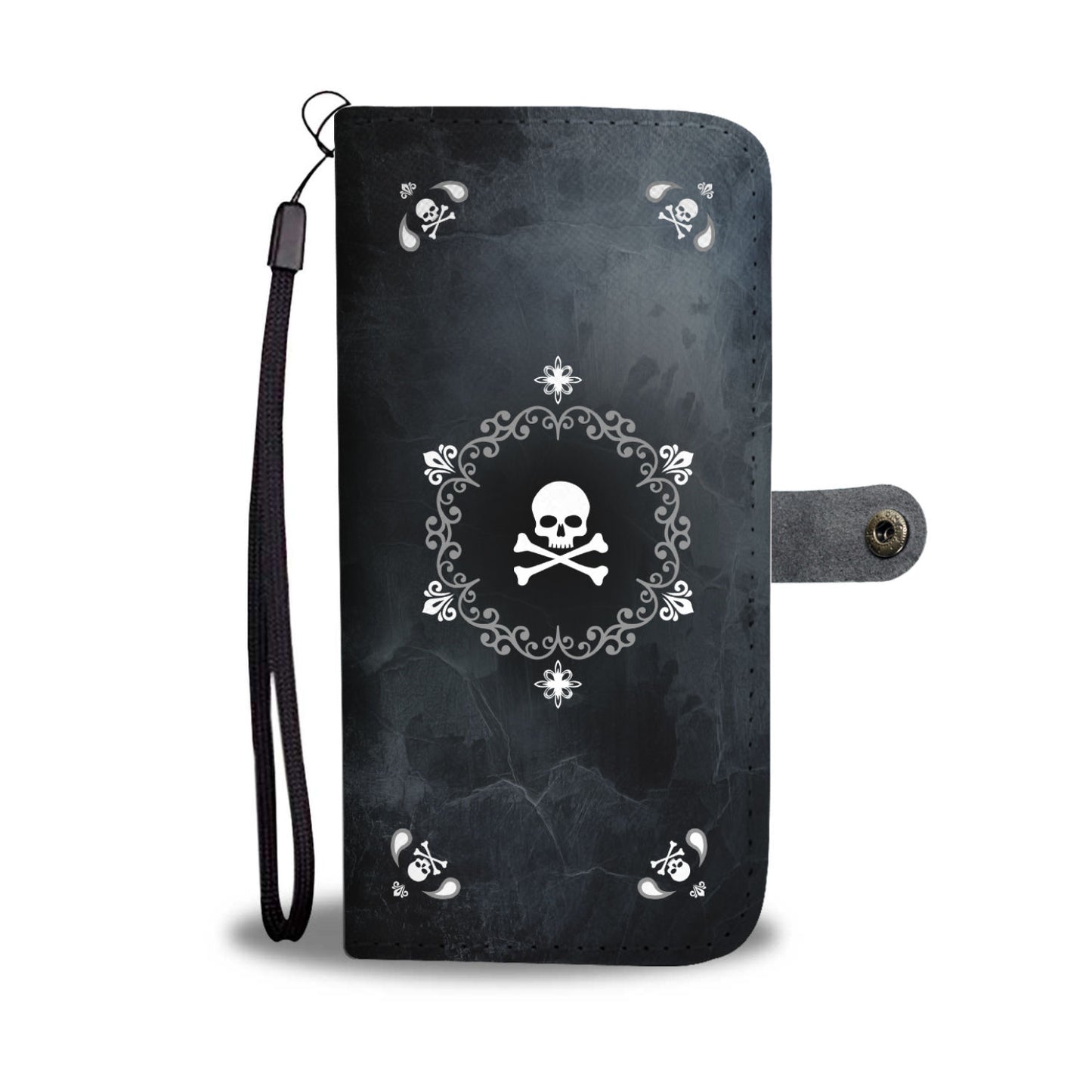 Skullistic Mandala Skulls Wallet Phone Case