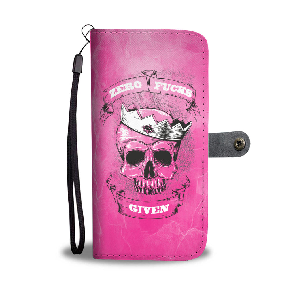 Zero F*ck Given Hot Pink Phone Wallet Case