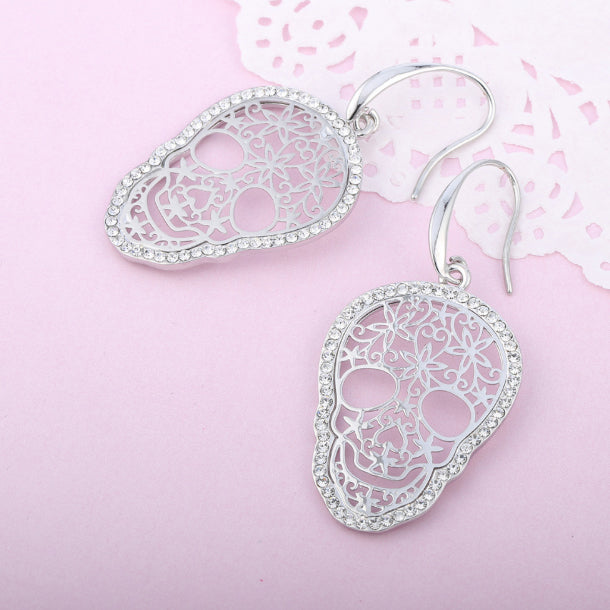 Sugar Skull Drop Earrings