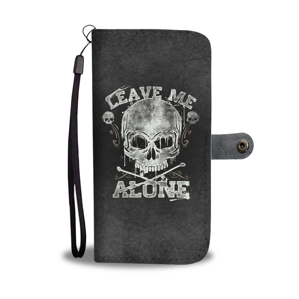 Skullistic Leave Me Alone Phone Wallet Case