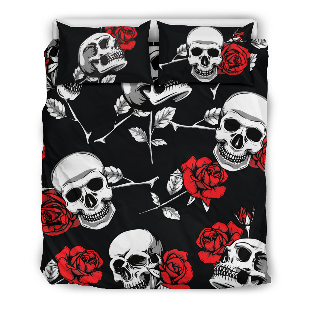 Skullistic™ Death Rose Black Duvet Cover Set