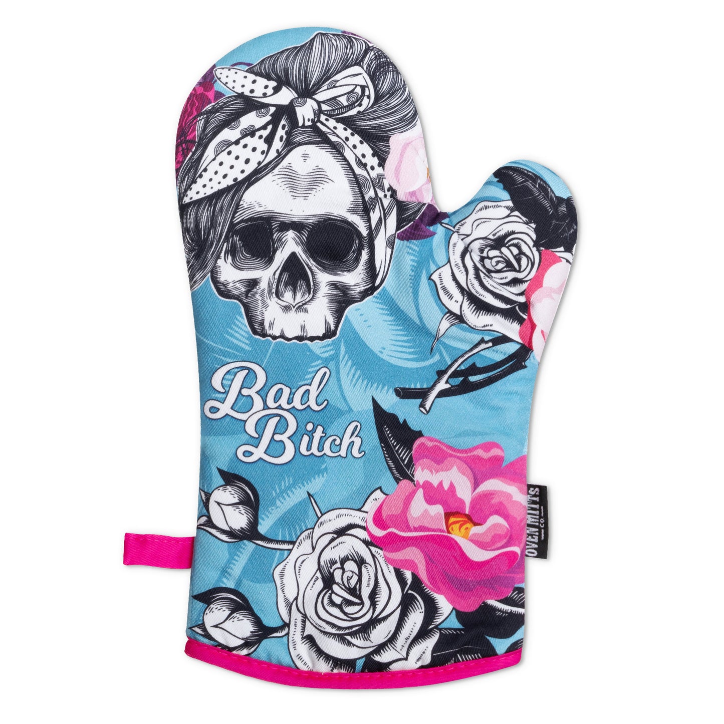 BB Flower Skull Oven Mitts And Potholder Set