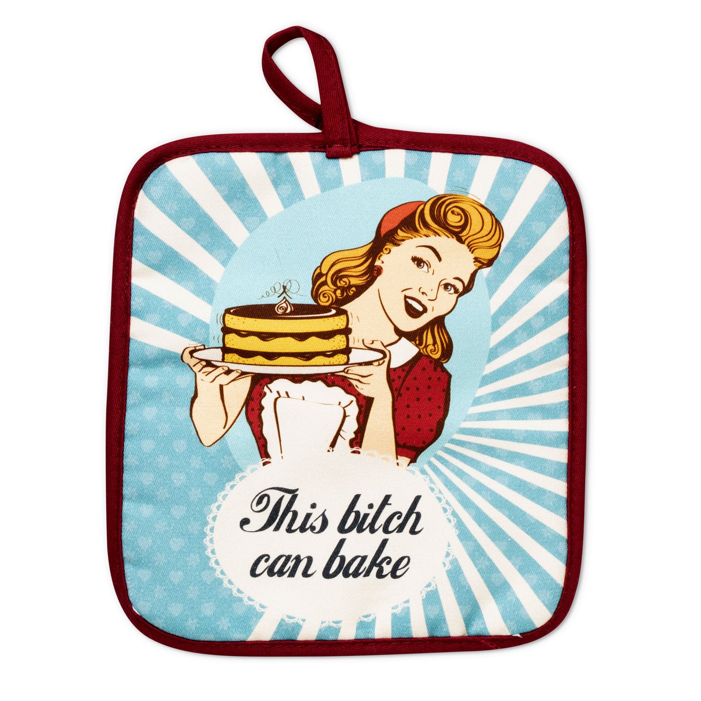 This Bitch Can Bake Oven Potholder front