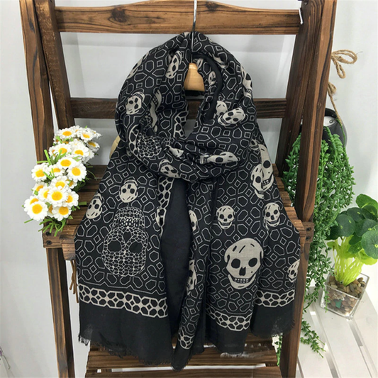 Zapps Printed Skulls Scarf black