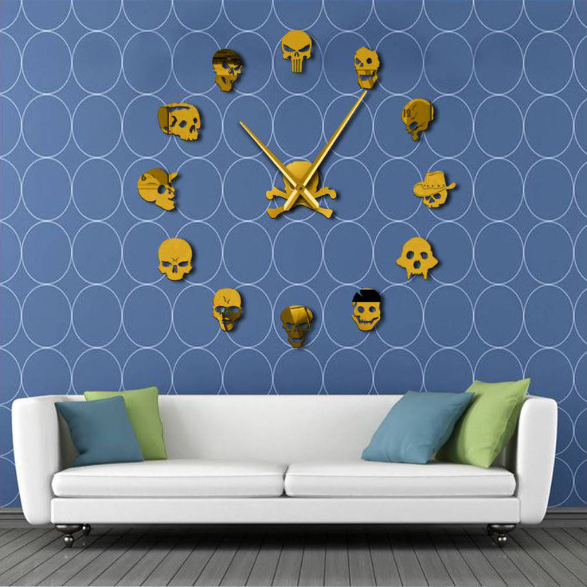 Wall Skull Clock