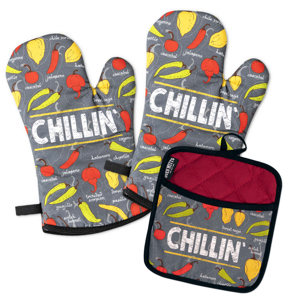 Galaxy Taco Cat Oven Mitts And Potholder Set