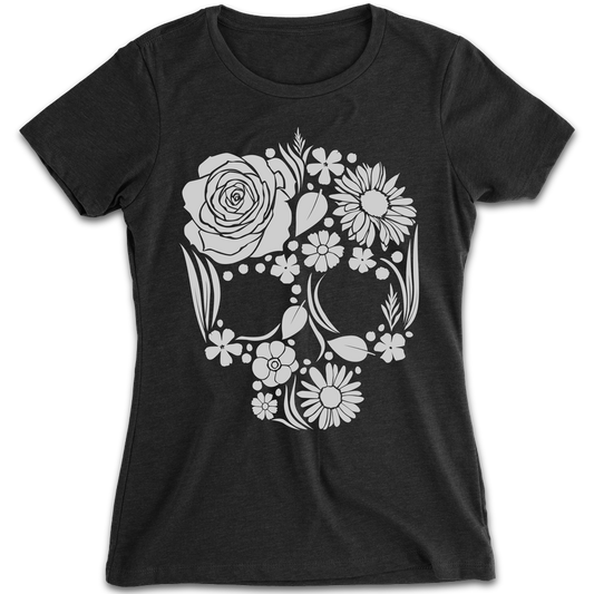 Floweristic Skull 3D Print T-shirt