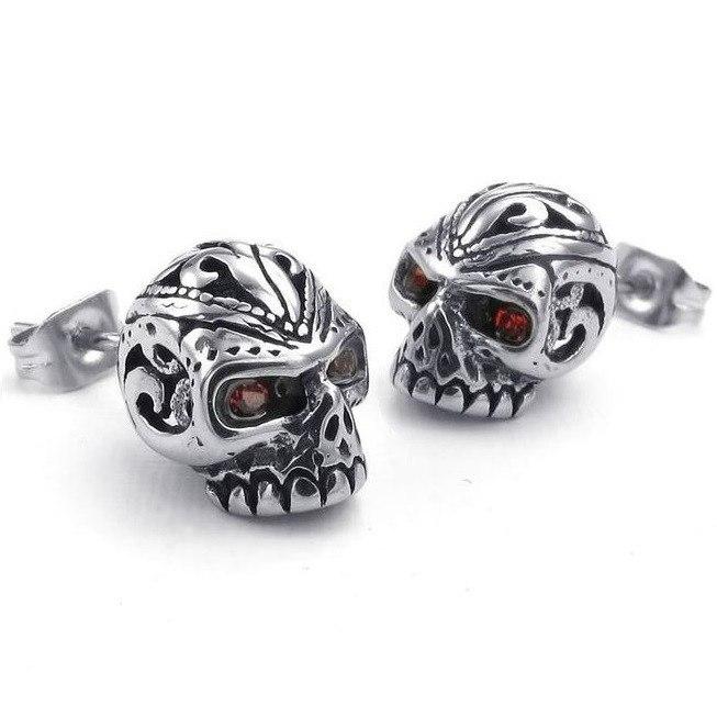 Gothic Stainless Steel Skull Earrings