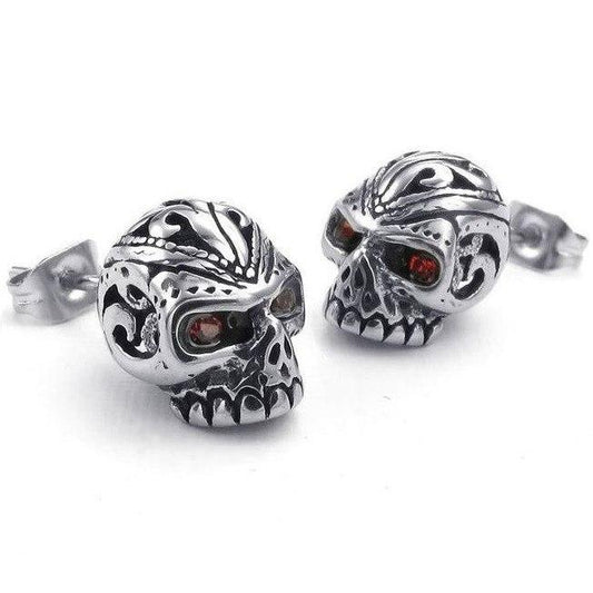 Gothic Stainless Steel Skull Earrings
