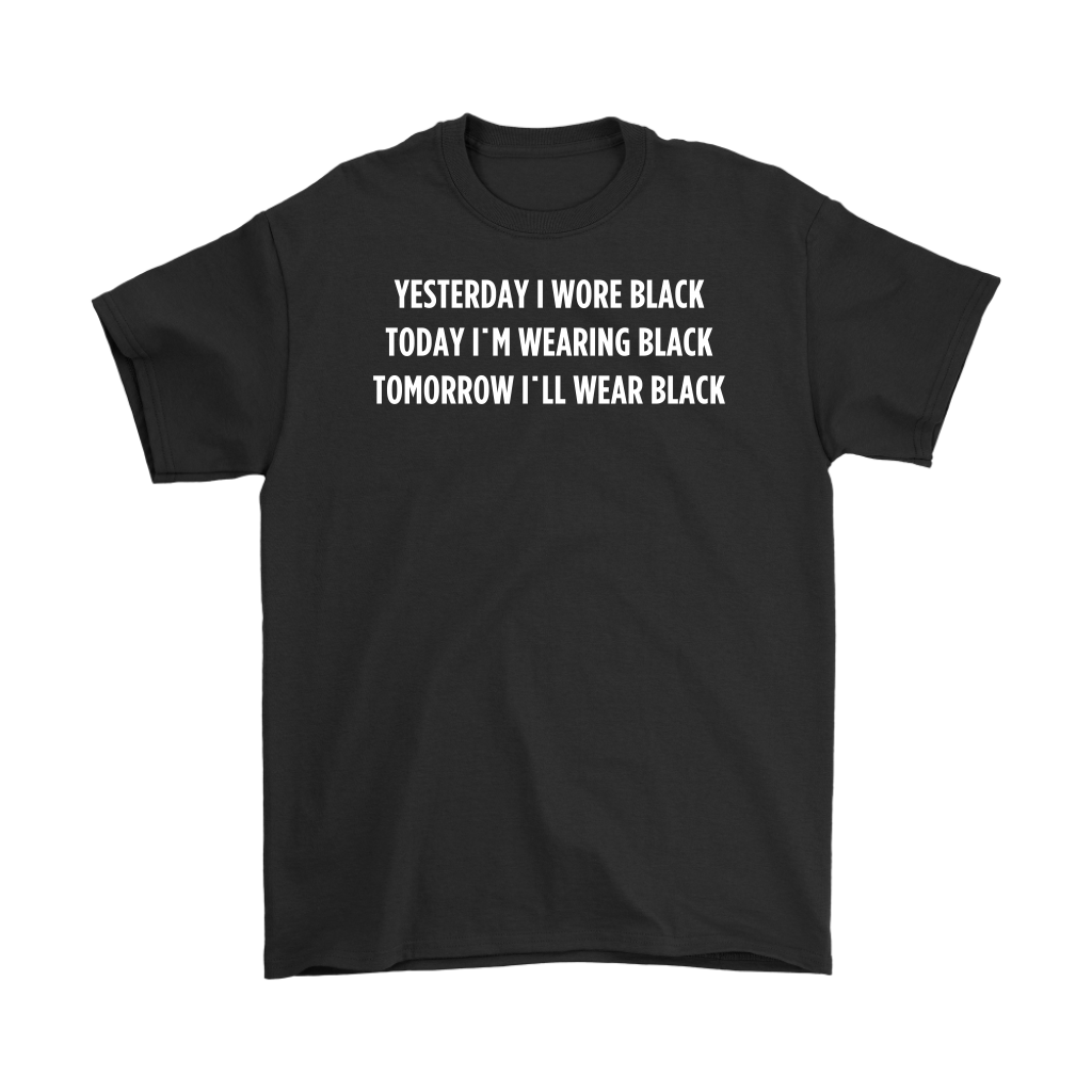 Wearing Black T-shirt