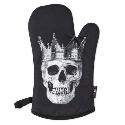 King Black Skull Oven Mitt glove