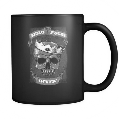 Zero F***s Given Black Mug