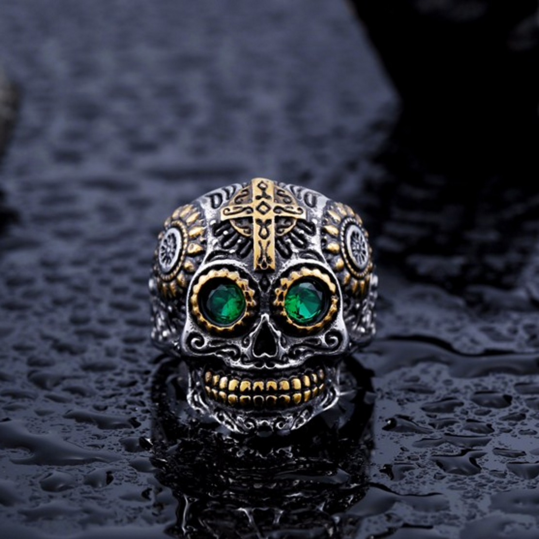 Sugar Skull Ring Zapps Clothing