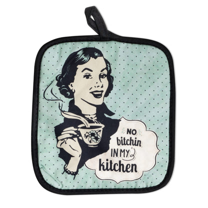 No B****** In My Kitchen Oven Mitts And Potholder Set