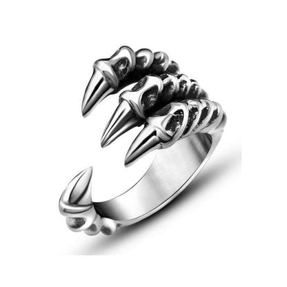 Punk Stainless Steel Dragon Claw Ring